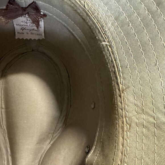 Mens Large Dorfman Pacific Hat, Cap, Headwear Fedora Size 7 1/4-3/8 green White - Picture 10 of 13